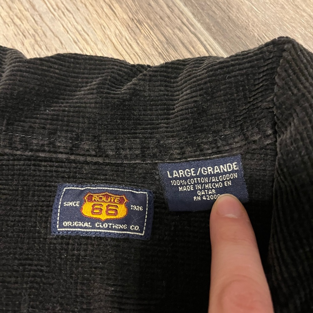 Route 66 Vintage Black Corduroy Jacket - Picture 3 of 3